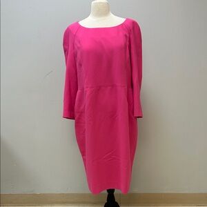 Carlisle Collection Fuchsia Long Sleeve Dress, 14